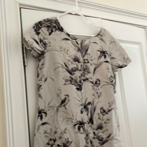 NWT loft shift linen printed dress
